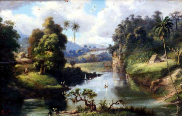 Scene of the Canmar River<br>
<i>(Escena del Ro Canmar)</i> by Augusto Chartrand