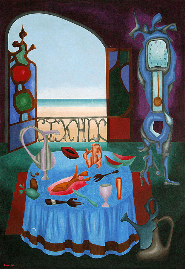 Interior with Sea View [from the series Gusanita]  <br>
(<i>Interior con Vista al Mar [de la serie Gusanitas])</i>)</br> by Cundo Bermdez