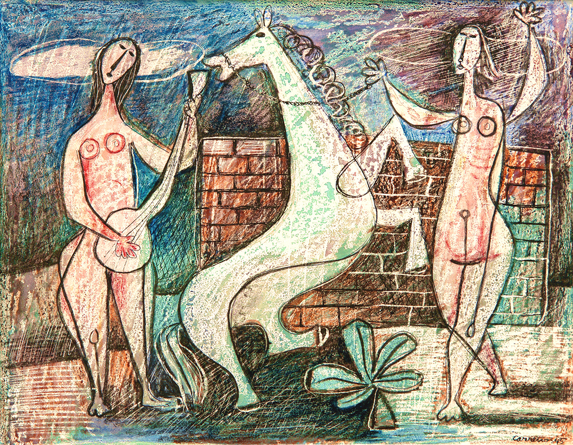 Women and Horse  <br>
<i>(Mujeres y Caballo)</i> by Mario Carreo