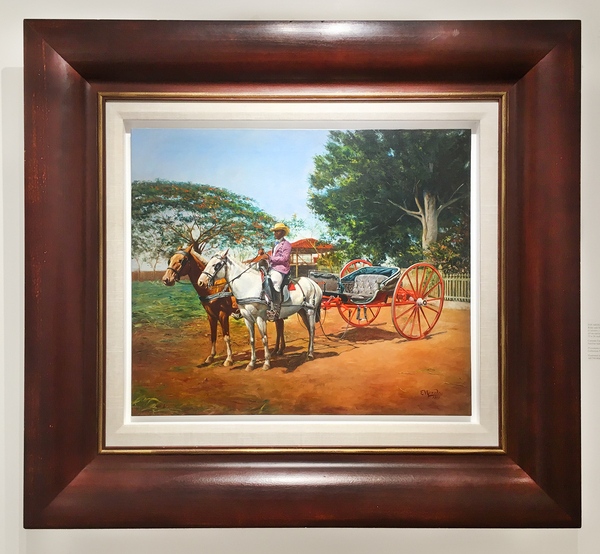 Rider and Stagecoach <br>
<i>(Calesero y Volanta)</i> by Eduardo Morales