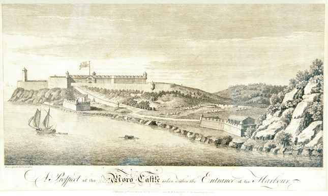 A Prospect of the Morro Castle from Sea
<br> 
<i>(El Prospecto del Castillo Morro desde el Mar)</i> by Dominique Serres