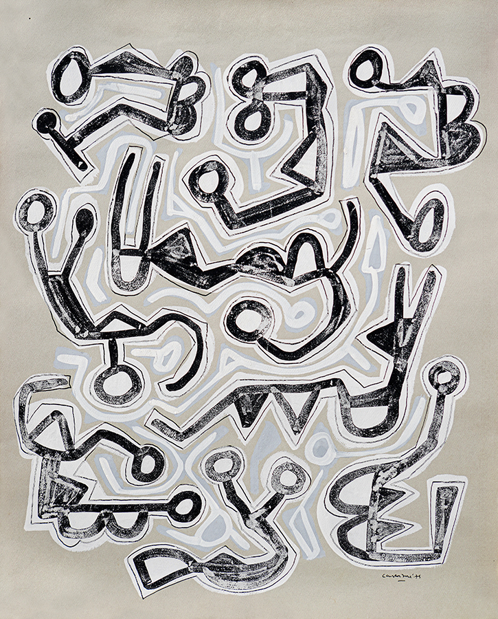 Untitled [Nine Figures inside a Maze]<br><i>(Sin Ttulo [Nueve Figuras dentro del Laberinto])</i> by Carlos Alfonzo