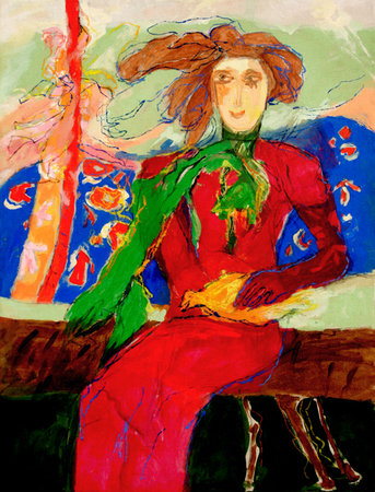 Gina Pellón<br> Rito Mágico</br> (<i>Magic Rite</i>), 2008<br> mixed media on canvas</br> 45 ¼ x 34 ¾ inches
