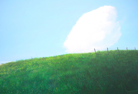 Tomás Sánchez<br>Cerca del Mar<br>(<i>Near the Sea</i>), 1986<br>acrylic on canvas<br>43 1/2 x 59 inches<br></br>This painting is illustrated in the book <i>Tomás Sánchez</i> by Gabriel García Márquez and Edward Sullivan, SKIRA Editore, Milan, Italy, 2003, page 105.