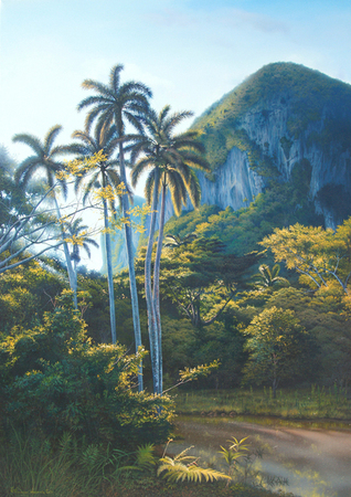 Giosvany Echevarría<br>Murmullo Campesino<br>(<i>Murmur in the Countryside</i>), 2011<br>oil on canvas<br>67 x 47 1/4 inches
