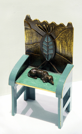 FLORA FONG <br>
The Ideal Place<br> 
(<i>El Lugar Ideal</i>), 2007<br>
one-of-a-kind bronze sculpture<br>
12  x 6 x 4  inches

