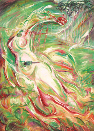 Carlos Enríquez<br> Bandolero Criollo</br>(<i>Criollo Bandit</i>), 1943</br> oil on canvas<br> 47 3/4 x 34 7/8 inches