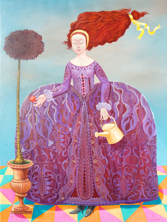 IRINA ELN GONZLEZ<br>
The Fruit of Victory<br>
(<i>El Fruto de la Victoria</i>), 2017<br>
acrylic on canvas<br>
47 x 35 inches
	

