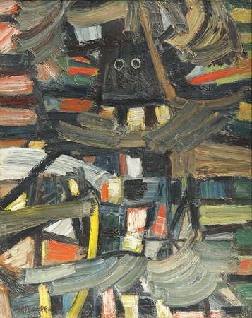 René Portocarrero<br>Diablito Abakuá</br>(<i>Abakuá Devil</i>), 1962<br>oil on canvas</br>20 x 16 1/4 inches