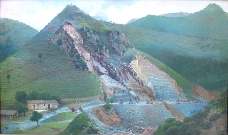 José Cuchí Arnau<br> Cantera</br> (<i>Quarry</i>), ca. 1900<br> oil on canvas</br> 23 x 38 3/4 inches